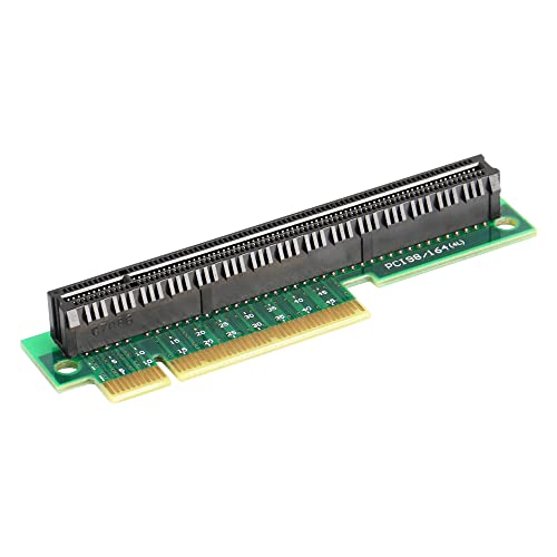 Cerrxian 90 степени PCI-E 8x машки до 16x Femaleенски адаптер за ризер за графичка картичка за поддршка 1U 2U, мрежна картичка