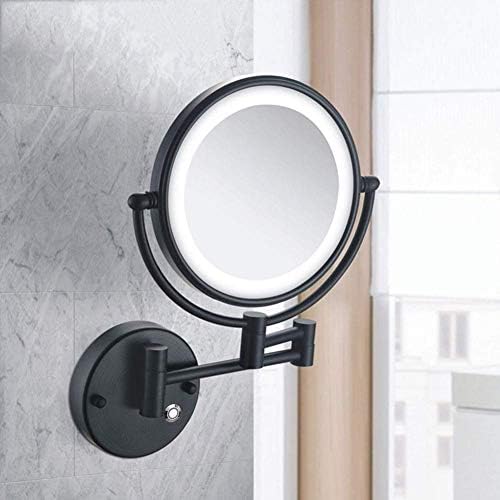 Огледало со шминка со 8-инчен wallид од Токаве со зголемување, двострано проширување, вртење од 360 степени, растителна рака, круг
