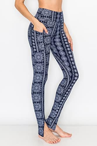 Секогаш женски хеланки за јога - Премиум со високи половини меки цврсти панталони за нозе со високи половини
