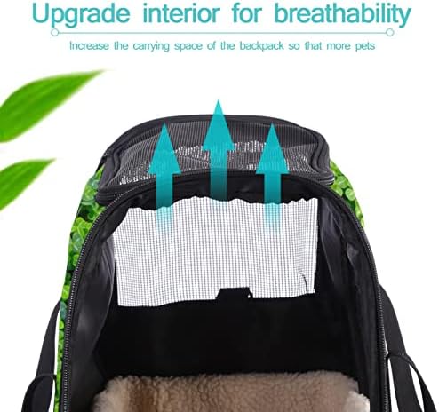Прекрасна Природа Пролет Зелена Детелина Оставете Торба За Носење Миленичиња, Ранец Одобрен Од Авиокомпанијата, Пренослива Торба За Дишење