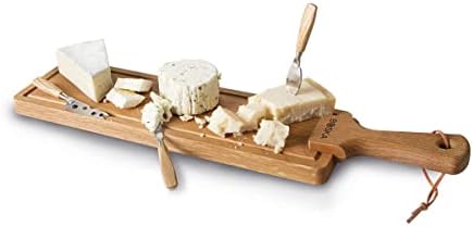 Мини сет од дрвени сирење од Боска - Најдобро за презентација на сирење, предјадења, леб и десерти - плоча од табла со нозе не лизгање