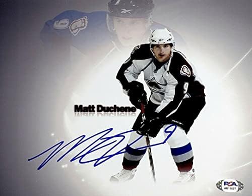 Мет Дучен потпиша 8х10 Фото NHL Avalanche PSA AK11697 - Автограмирани фотографии од NHL