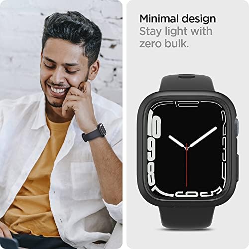 Стигн солиден оклоп и штанд со Apple Watch дизајниран за Apple Watch Series 8/7 - црна