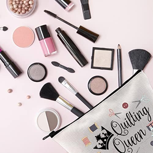 TSOTMO Смешен подарок за шиење Quilting Queen Simstress Sweating Zipper Take Tagh Makeup Cagn