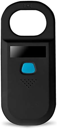 Hecere Portable OLED дисплеј RFID ISO11784/11785 134.2KHz/125kHz FDX-B Microchip Reader Scanner за куче/мачка （црна）