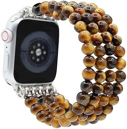 Band Uzzkoco Bead Band компатибилен со нараквица со брада на Apple Watch Band 38mm 40mm 41mm 42mm 44mm 45mm 49mm Iwatch Series 8 7 SE 6