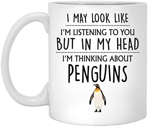 Q.Paddyshops Подарок за пингвин, кригла пингвин, подарок за pengубител на пингвин, подароци за смешни пингвин за мајка, жени, нејзини, девојки, подароци за loversубители на пин?