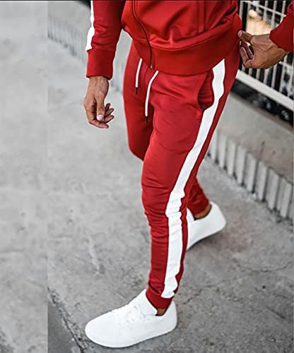 Машка персонализирана тренерка со худи со 2 парчиња Обична облека со долги ракави потполн со целосна спортска џогирање костуми за џогирање