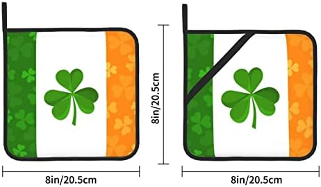 Сет на држачи за ирско знаме, подлога отпорна на топлина на тенџере 2, што се користи за готвење микробранова скара и печење