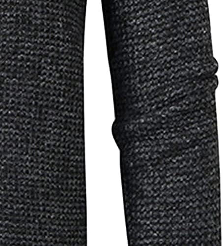 Maiyifu-GJ мажи со целосен патент случајниот плетен кардиган тенок бок блок руно наредени џемпери стојат јака зимска топла густа џемпер