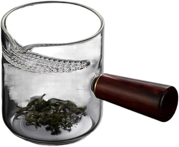 Дрвена рачка стаклена саема чаша одвод за чај Интегриран делител на чај со комплет чаша за чај за филтрирање 木柄 玻璃 茶漏 一体 分 茶器 带 滤茶杯 套 套