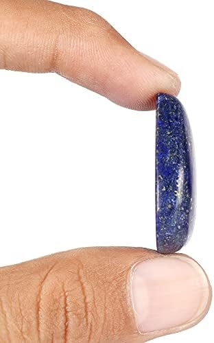 Природно сино лаптис лазули камен, рамна грб круша 49,85 КТ камен, сино лапс лазули лабав скапоцен камен