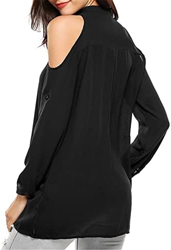 Angенскивел женски кошула екипаж од маицата со кратки ракави на рамото, лабава пулвер, обична боја на врвот на бојата