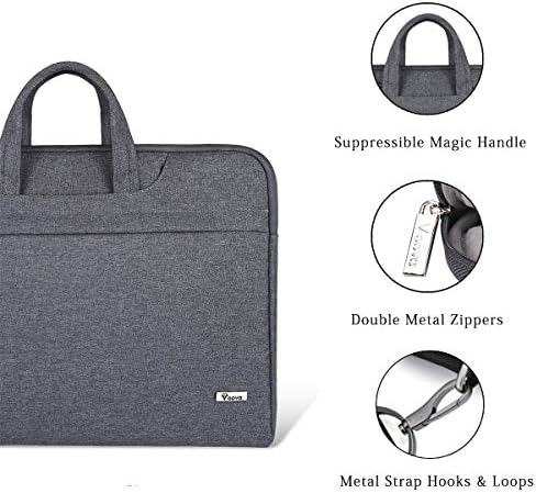 VOOVA 15,6 инчен лаптоп лаптоп торба за торбичка, тенок компјутер за носење со рамената, компатибилен со MacBook Pro 15.4, нов