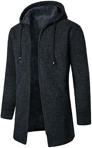 Џемпери за мажи кадифен карирано плетење плетење палто џемпер цврсти јакни во боја врвови за џемпери за мажи