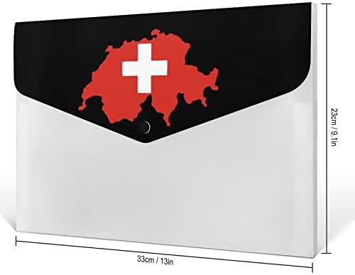 Знаме Мапа На Швајцарија Хармоника Организатор На Датотеки Проширување На Папката Со Датотеки 6 Џебови Држач За Датотеки За Училишна