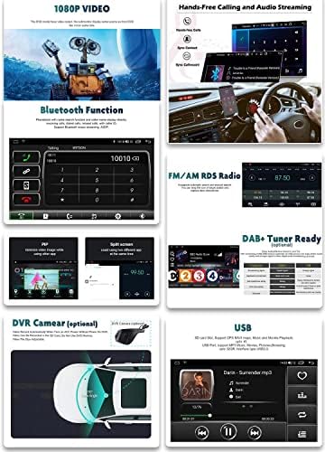 Autosion 10.1 инчен Android 12 Автомобил Плеер Sat Nav Радио Глава Единица GPS Навигација Стерео За Toyota Hilux 2015 2017 2018 2019
