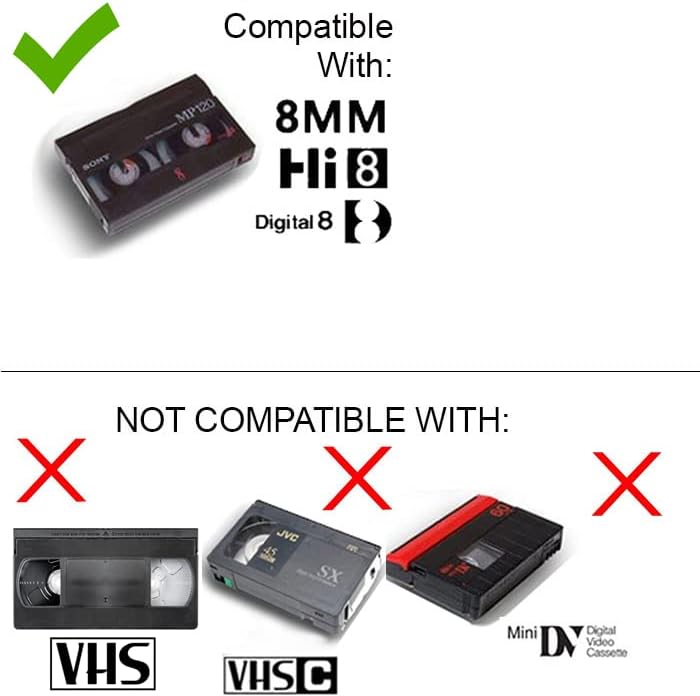 HI8 8mm ВИДЕО Касета Рекордер, Играат И Дигитализираат Вашиот Стар 8mm и Hi8 Ленти