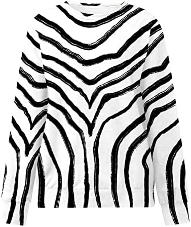 Женска Мода Лабава Тркалезна Вратот Пуловер Долг Ракав Печатени Повик Маица Џемпер Тенок Одговара Дуксери Блузи
