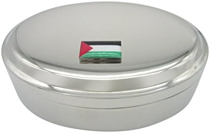 Палестинско Знаме Приврзок Овална Ситница Кутија За Накит