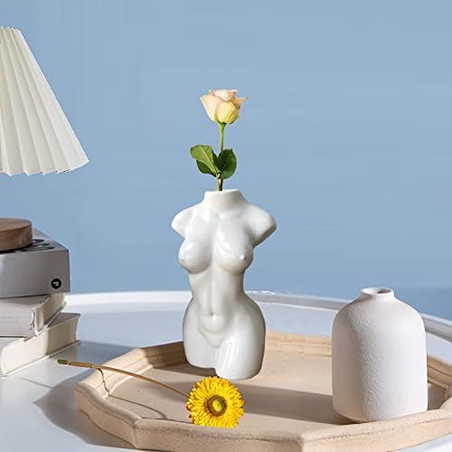 Женско тело вазна фанки декор максималистички декор женски форма скулптура декор растат тенџере женско тело цветно тенџере во форма