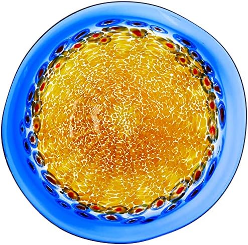 Дејл Тифани Вествинд уметнички стаклен wallиден декор плоча, портокалова, голема