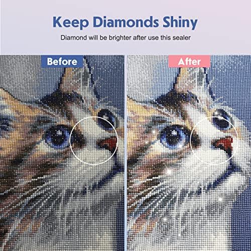2 пакет дијамантски лепак за сликање, 5D дијамантски сликарски сјај Ефект и постојан заптивка за сликање за дијаманти, лепак за загатки и