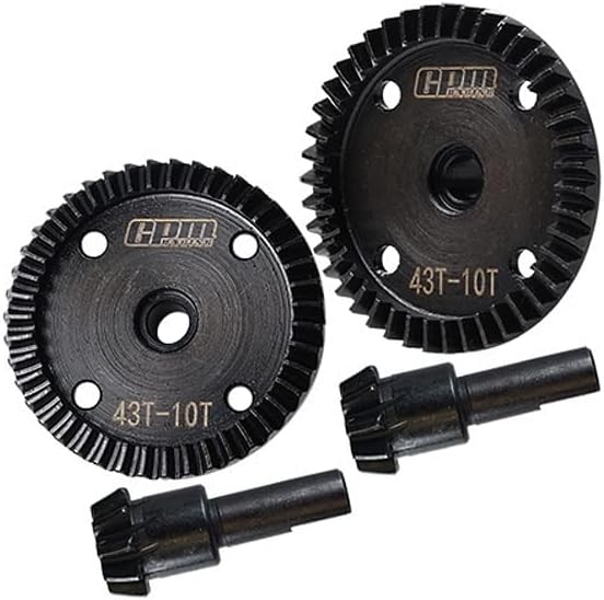 Harden Steel 45 Front & Rack Diff Bevel Gear 43t & Pinion Gear 10T за Armma 1: 8 Kraton 6s / Talion 6s / Outcast 6s / озлогласени