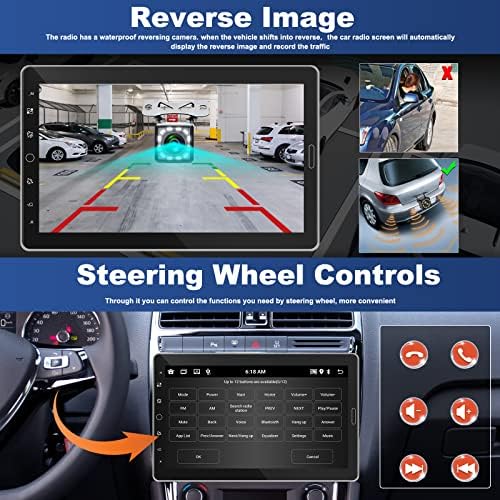 Андроид 11 Еден Дин Автомобил Стерео Со WiFi И GPS Навигација, 10.1 Инчен Екран На Допир Автомобил Радио Со Огледало Линк, SWC, Автомобил Мултимедијален