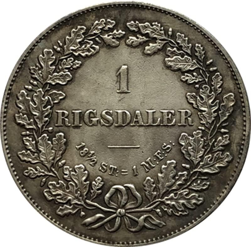1855 германски Монети Бакарни Сребрени Антички Монети Монети Ракотворби Колекција дува