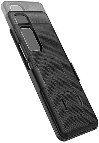 Затегната Galaxy S20 Plus Clip Clip Case Тенок капак со црна футрола