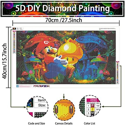 Големи комплети за сликање со дијаманти за возрасни почетници Детска-диамонд уметнички комплети возрасни, 5Д комплети за сликање на дијаманти