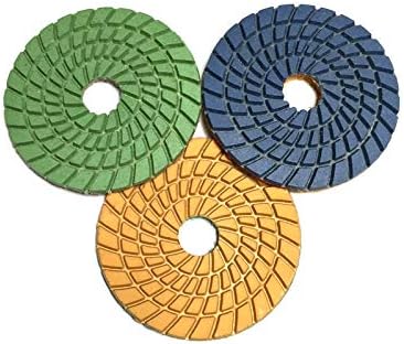 10 парчиња/лот 3инч Флексибилни влошки за полирање на дијаманти 80мм Влатен диск за мелење за генит мермер камен бетонски под 3ds2