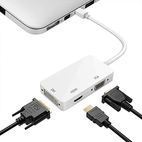 Zuya 3 во 1 Mini Display Port Converter Mini DisplayPort на HDMI DVI VGA адаптер за Mac MacBook Air Thunderbolt DP до HDMI компатибилен