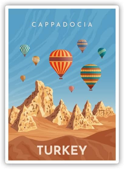 Squiddy Cappadocia Turkey - декорација за налепница за винил за телефон, лаптоп, шише со вода