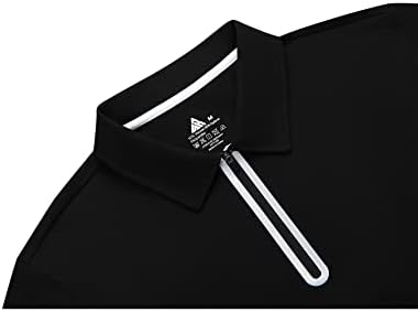 Secood Polo кошули за мажи со кратки ракави, обичен голф кошула влага за влага, спортски тениски маици маици