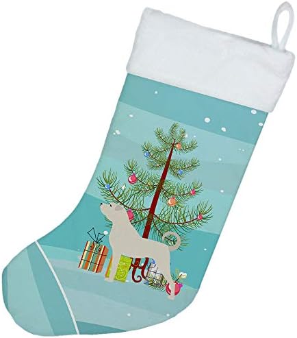 Богатства на Каролина BB2995CS Анатолијан Шепард Среќен Божиќ Божиќно порибување, камин што виси чорапи Божиќна сезона забава Декорации