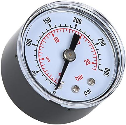 Walfront 1/8inch BSPT Механички мерач на притисок на грбот за приклучок за вода за вода за вода, мерач на притисок