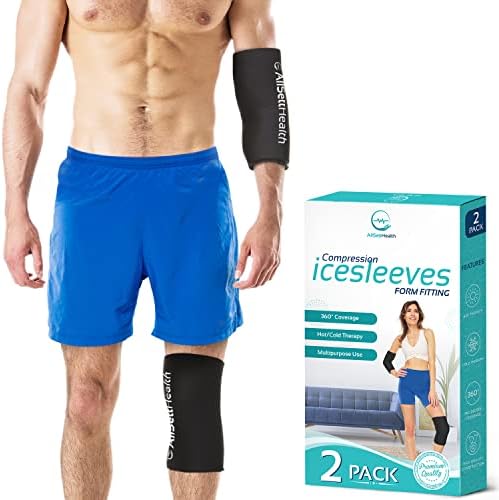 2 пакувања топло и ладно компресија на ледениот пакет Пакет | Поддршка за олеснување на болката за зглобови и мускули, ракав за колено,
