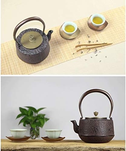 Pdgjg Најдобро кинеско леано железо чајник со инфузер од не'рѓосувачки чај, котел со црн чај за торби со чај, лабав чај