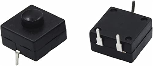 Agounod Micro Switch 10 парчиња вертикален прекинувач за LED Flashlight 3pins на 12 * 12 213bs