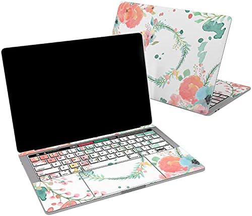 Cavka vinyl Decal Skin компатибилна за MacBook Pro 16 M1 Pro 14 2021 Air 13 M2 2022 Retina 2015 Mac 11 Mac 12 Floral Elegine Print Model Adqulour