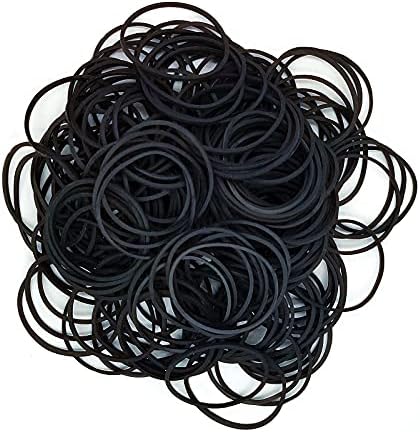 Црни гумени ленти, еластични ленти од 200 парчиња цврсти гумени ленти за училишен дом и канцеларија