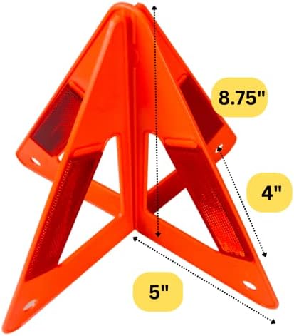 БРИТЕГАРД 2 Парче 3д Пластичен Предупредувачки Триаголник за Безбедност На Патиштата и Итни Случаи-СФ-90088-З02-НВ9