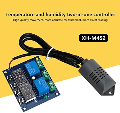 ЏХ-М452 Температурен Контролер, Dc 12v Двоен Излез Автоматски Модул За Контрола На Влажност На Постојана Температура За Контрола На Кабинетот