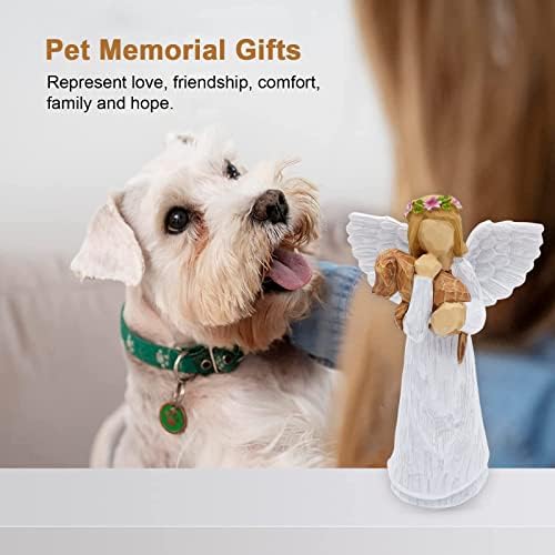 QWTMKTE Ангел На Пријателство Куче Спомен Подароци, Сеќавање Подарок За Тагува Миленичиња Сопственик, Почина Куче Подароци, Ангел