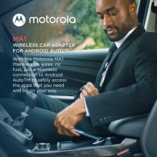 Motorola MA1 Безжичен Андроид Адаптер За Автомобил-Инстант Врска Од Паметен Телефон До Екран На Автомобил Со Лесно Поставување - ВКЛУЧЕН