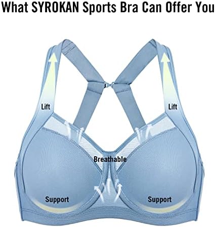 Syrokan Sports Sports Sports Gras For Women High Поддршка за прилагодливи ленти за прилагодување на ленти за контрола