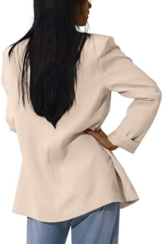 Prdecexlu Classic Cligntion јакна за жени за жени со долги ракави партии, топло вклопување јакни, облечени дебели со џебови