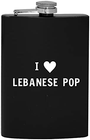 Јас Срце Љубов Либански Поп-8оз Колба За Пиење Алкохол